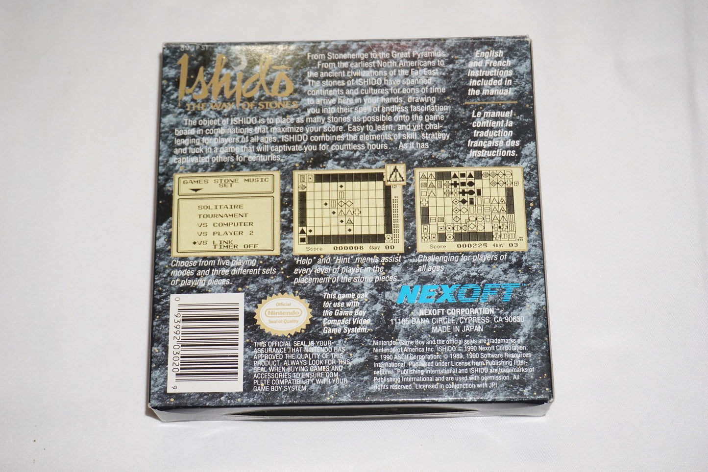 Ishido The Way of Stones (Nintendo Game Boy Gameboy) Complete in Box w/ Reg CIB
