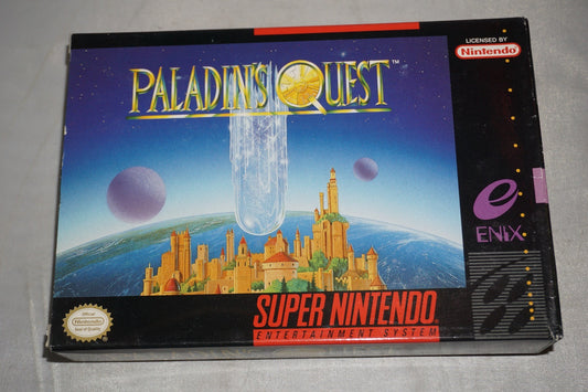 Paladin's Quest (Super Nintendo SNES) Complete w/ Poster & Reg CIB Near Mint