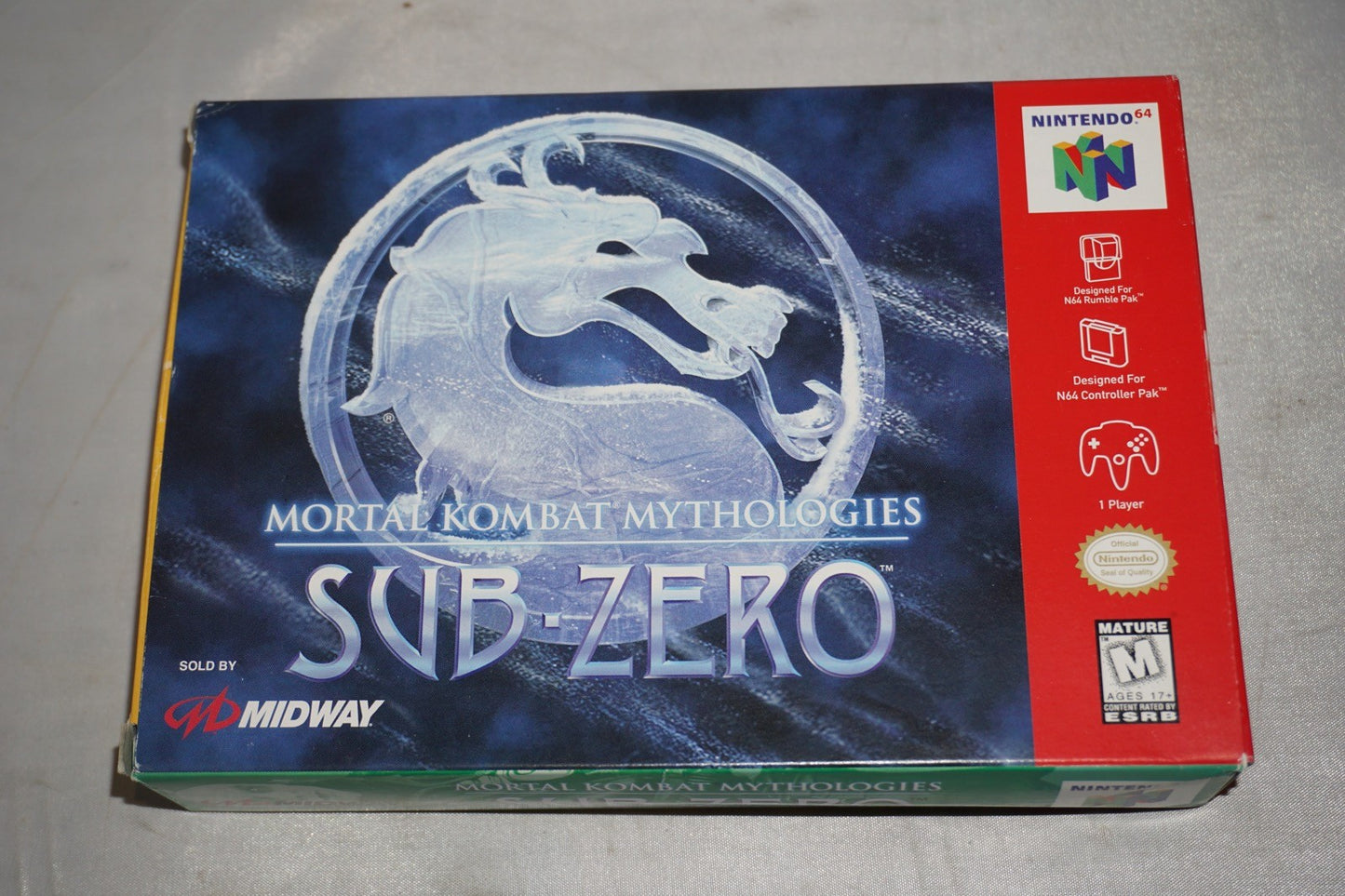 Mortal Kombat Mythologies Sub-Zero (Nintendo 64 N64) Complete Poster Reg CIB