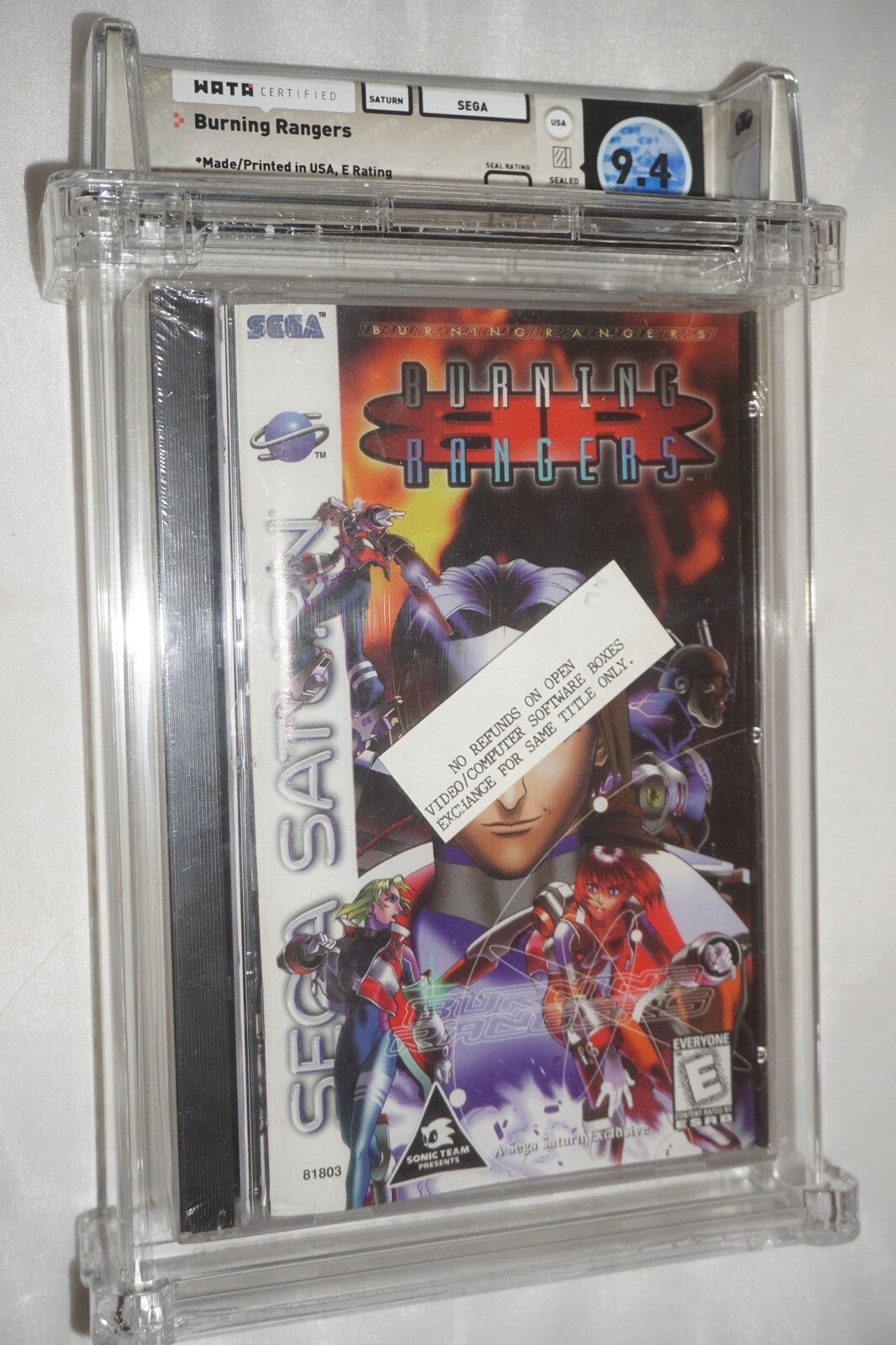Burning Rangers (Sega Saturn) NEW Sealed WATA 9.4 B+