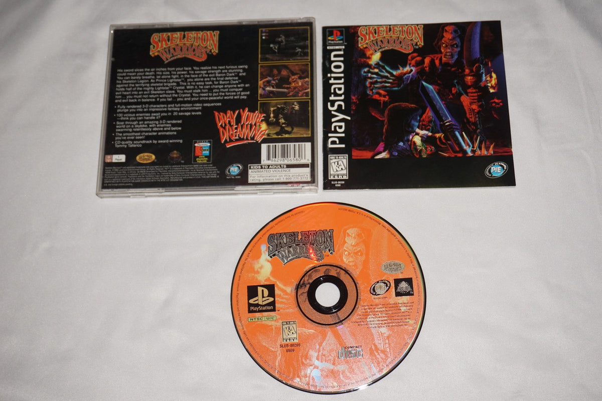 Skeleton Warriors (Sony Playstation 1 ps1) Complete w/ Reg Card