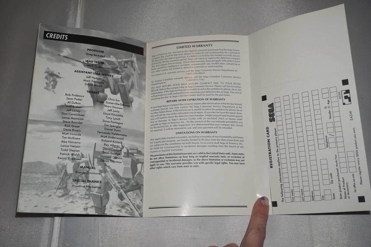 Gungriffon (Sega Saturn) Complete w/ Reg Card