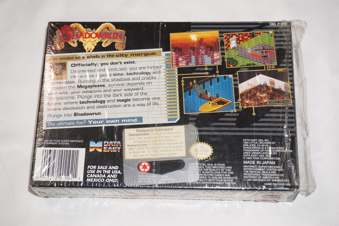 Shadowrun (Super Nintendo SNES) Complete in Box CIB