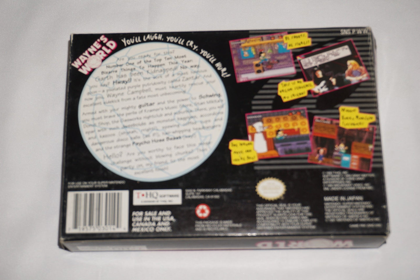 Wayne's World (Super Nintendo SNES) Complete in Box CIB