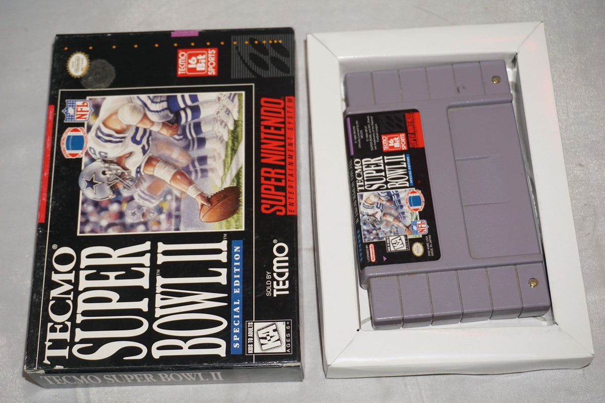 Tecmo Super Bowl II 2 (Super Nintendo SNES) with Box No Manual