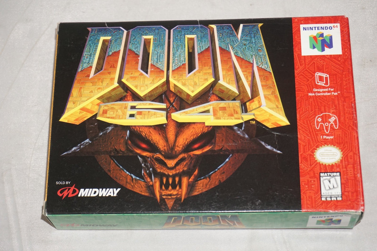 Doom (Nintendo 64 N64) Complete in Box w/ Reg Card Poster CIB