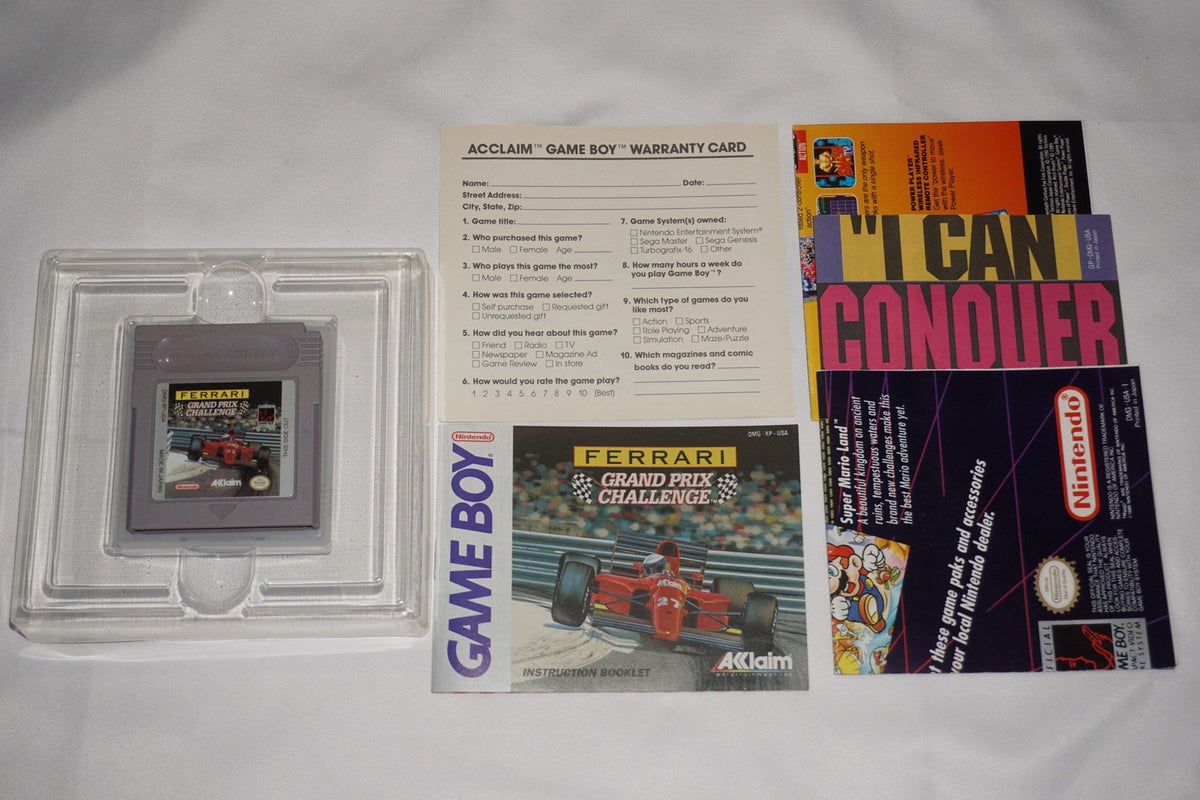 Ferrari Grand Prix Challenge (Nintendo Game Boy) Complete in Box w/ Reg CIB