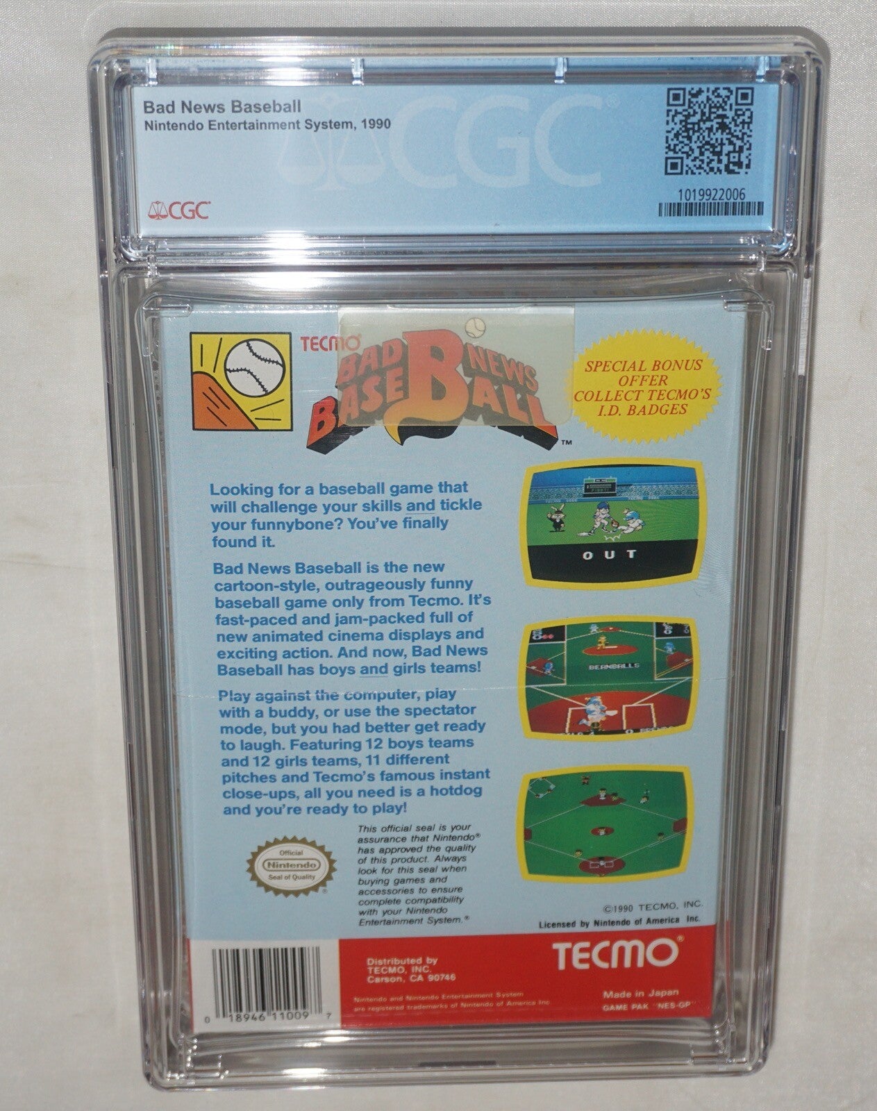 Bad News Baseball (Nintendo NES) CGC 9.8 A++ NEW Sealed