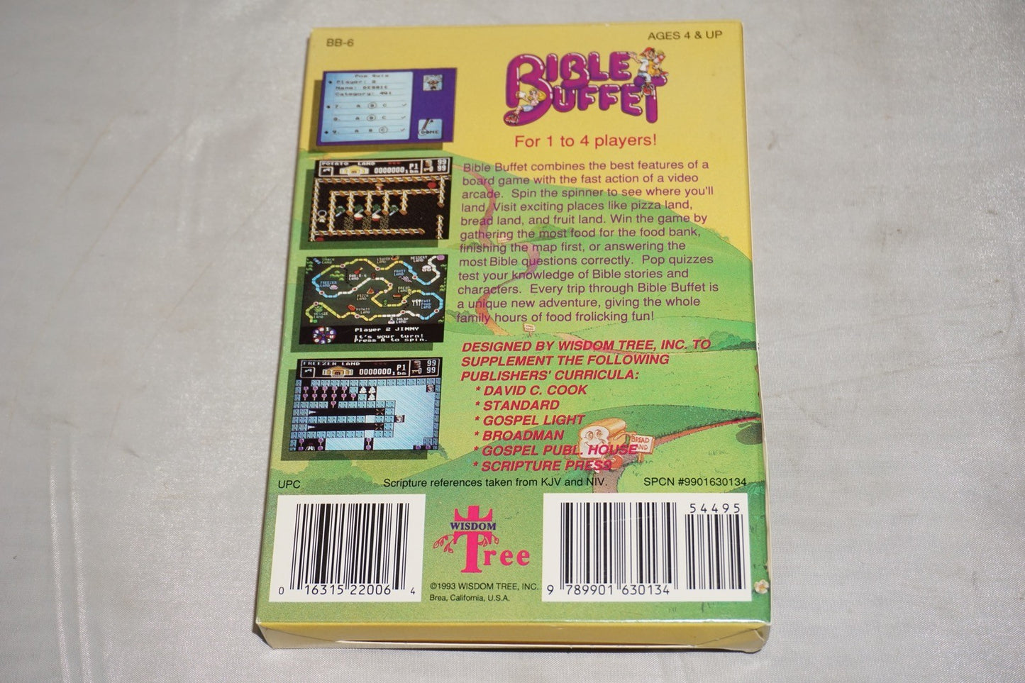 Bible Buffet (Nintendo NES) Complete in Box w/ Quiz Book CIB Near Mint