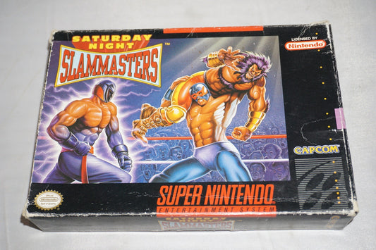 Saturday Night Slammasters (Super Nintendo SNES) Complete in Box CIB