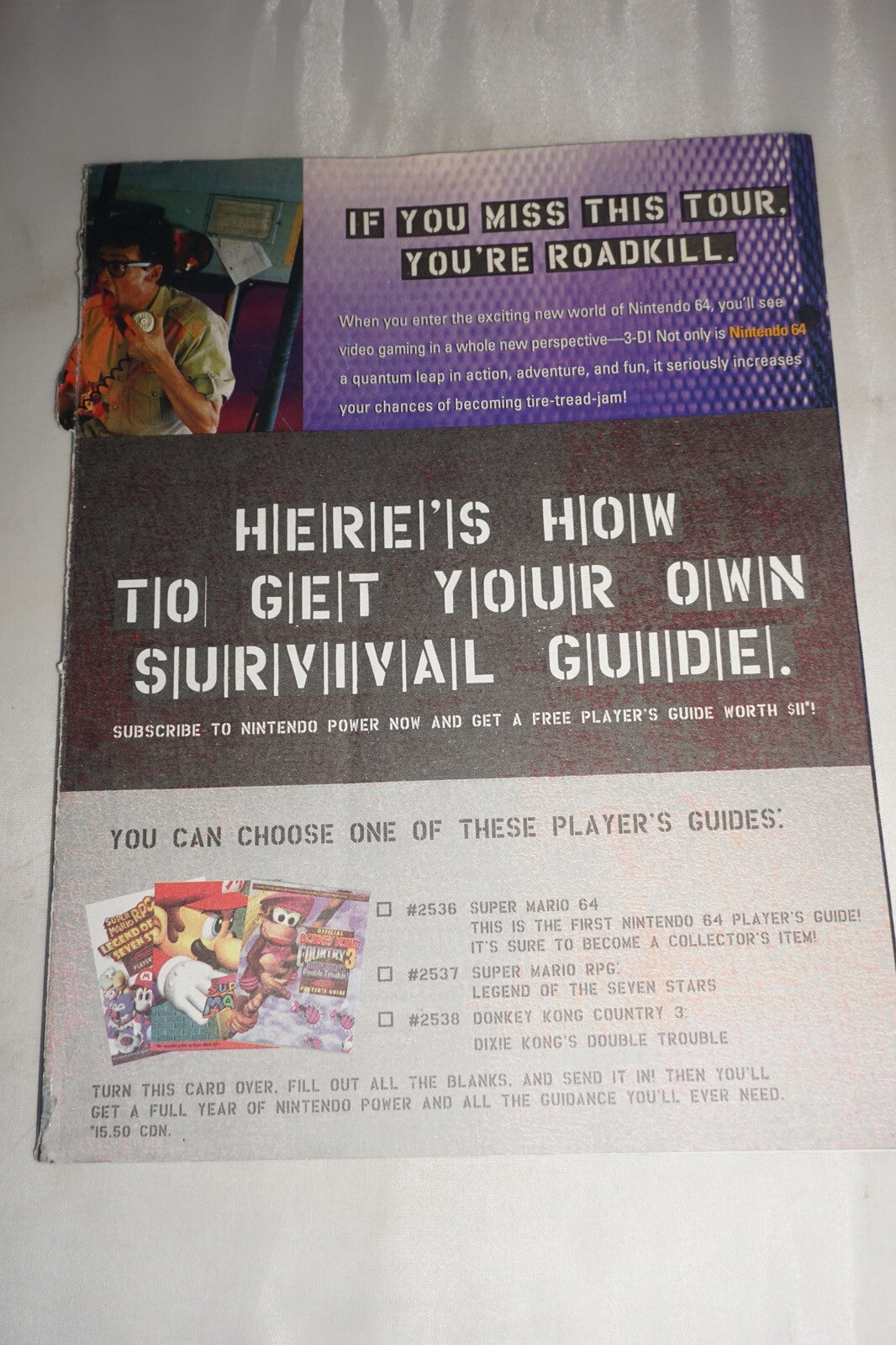 Nintendo Power Vol 93 Mario Kart 64 Magazine #3 Poster