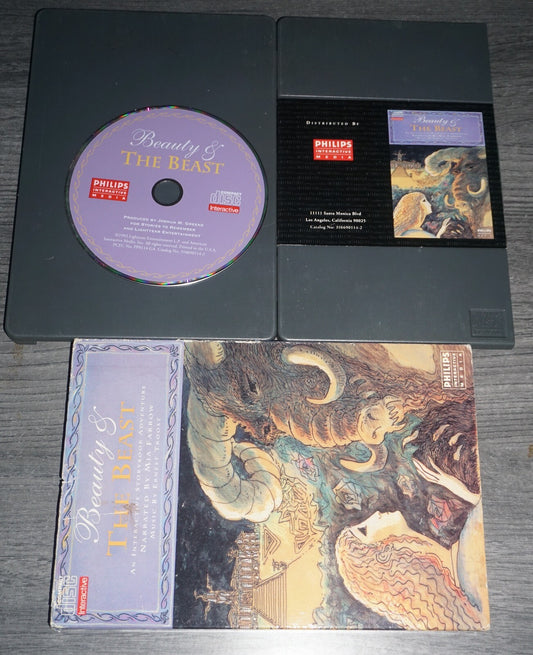 Beauty And The Beast (Phillips CD-i) Complete w/ Slipcover Long Box