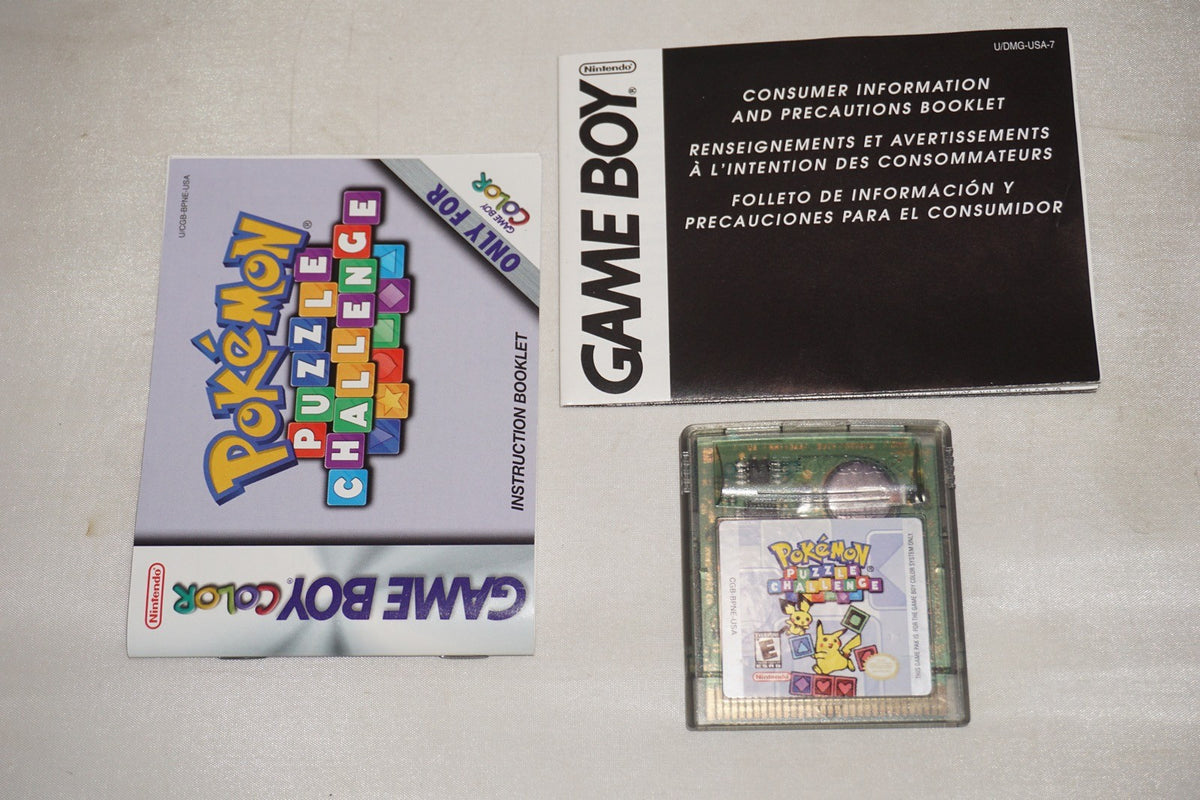 Pokemon Puzzle Challenge (Gameboy Color Game Boy GB) Complete CIB Authentic