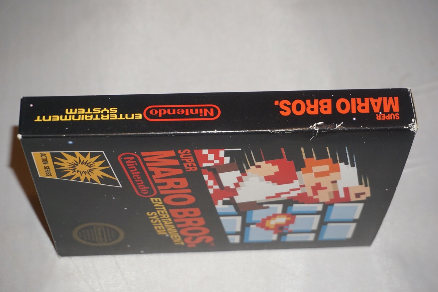 Super Mario Bros HANGTAB (Nintendo NES) Complete in Box CIB Near Mint #1