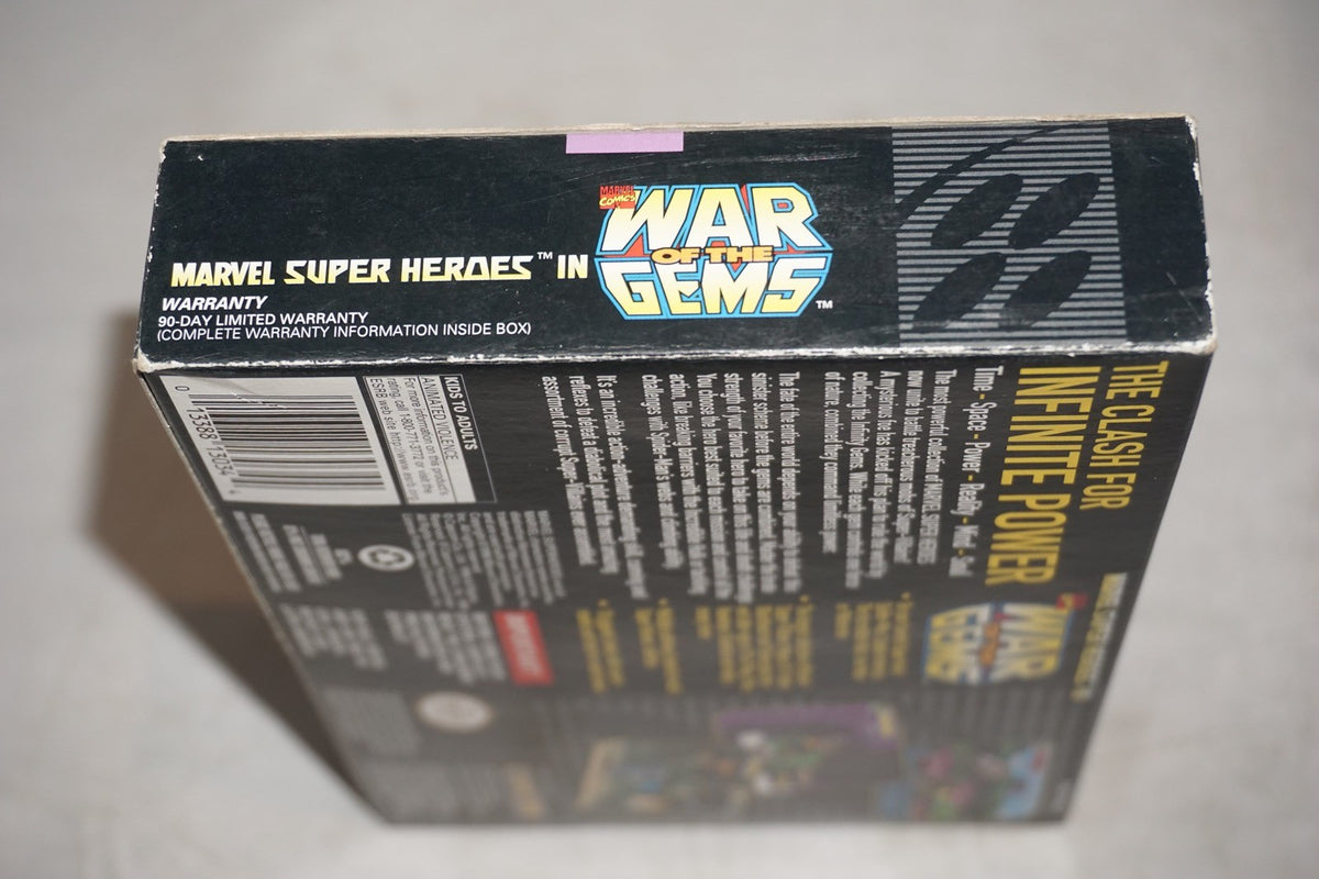Marvel Super Heroes: War of Gems (Super Nintendo SNES) Complete w/ Reg Card CIB