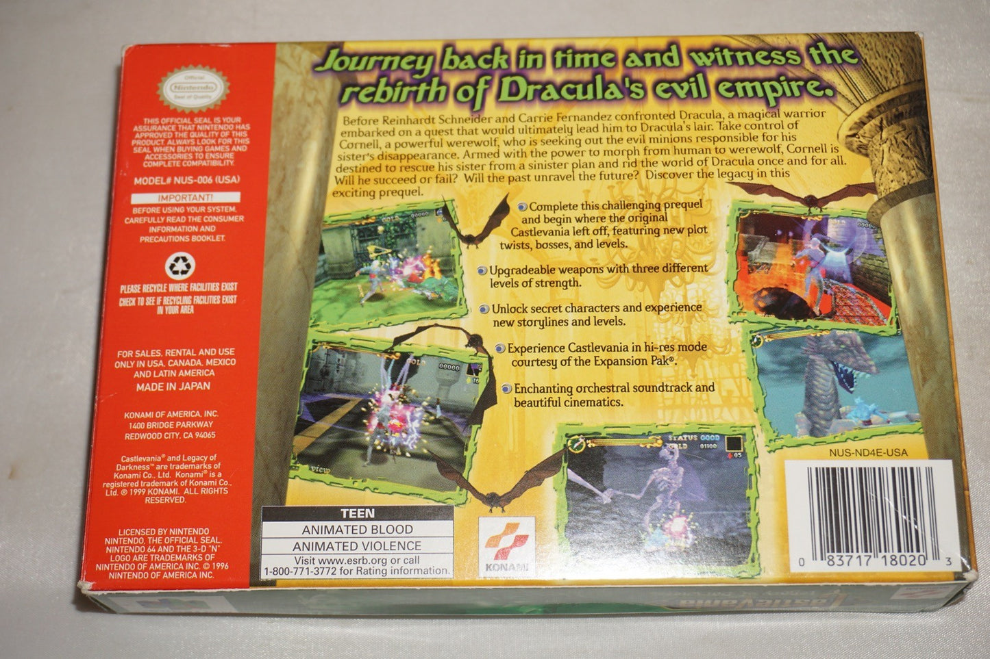 Castlevania Legacy of Darkness (Nintendo 64 N64) Complete in Box CIB