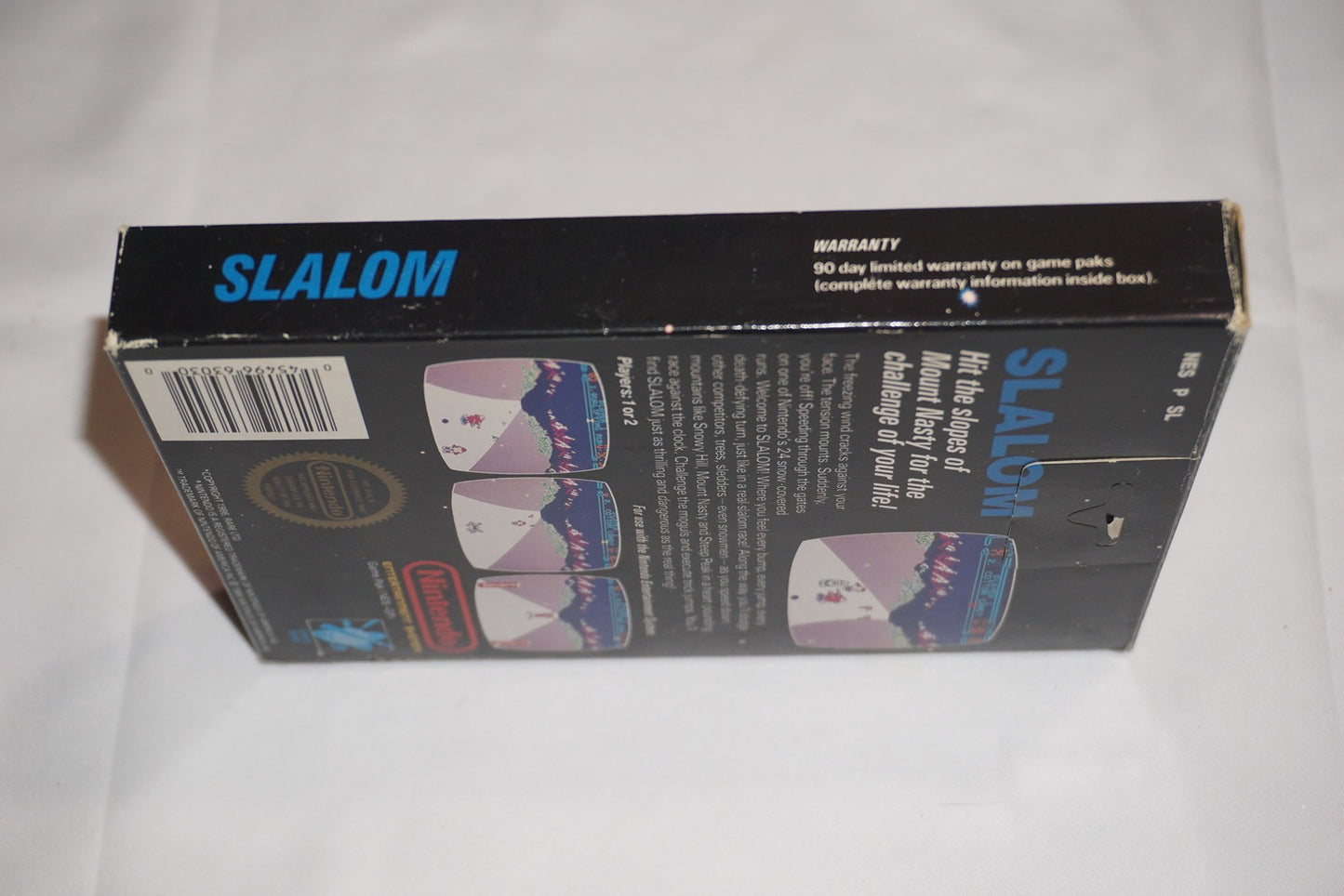 Slalom 5 Screw Hangtab (Nintendo NES) Complete in Box CIB