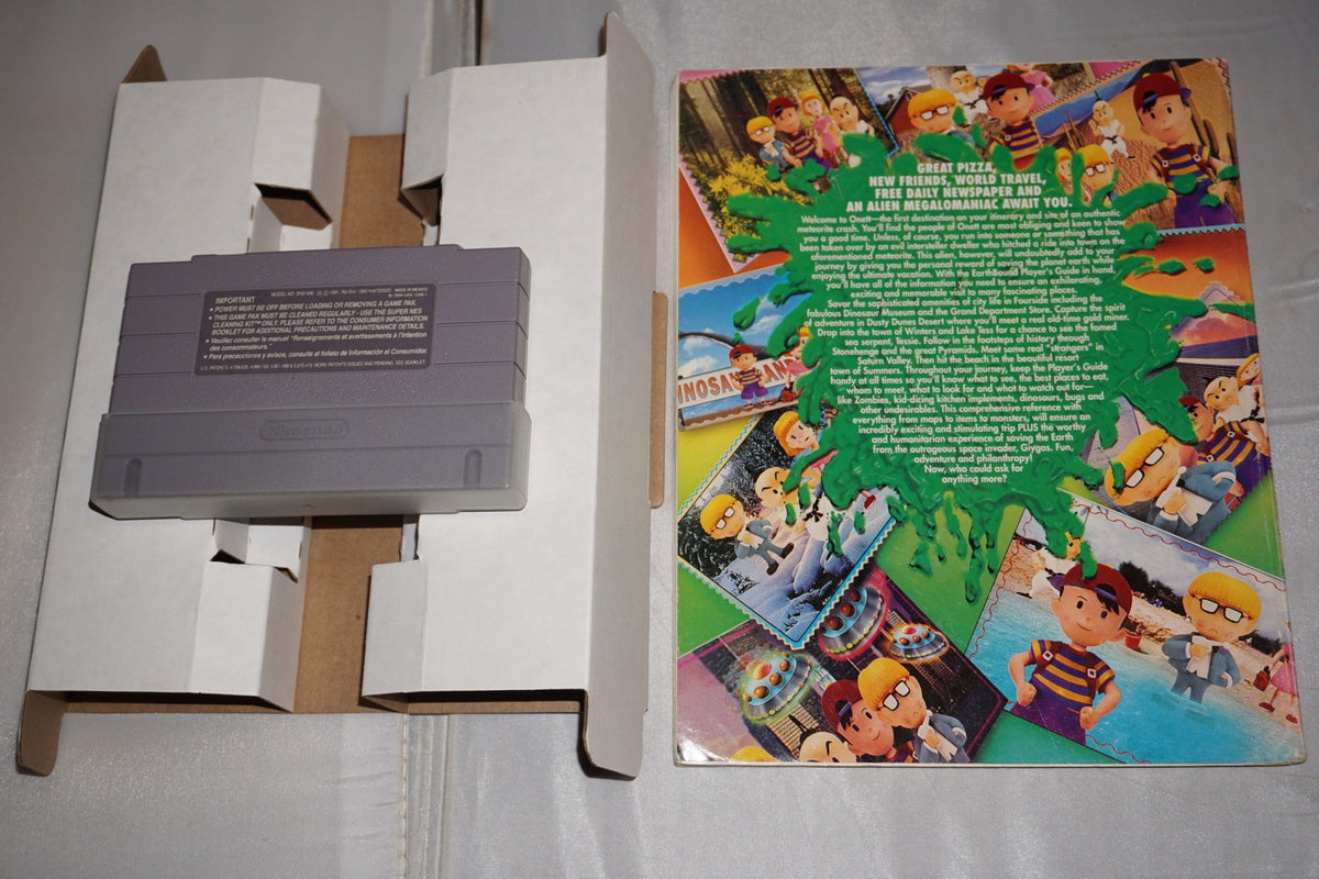 Earthbound (Super Nintendo SNES) Complete in Box CIB Guide Cards