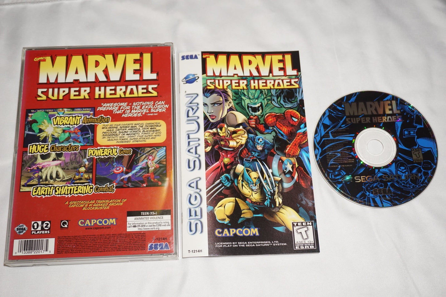 Marvel Super Heroes (Sega Saturn) Complete w/ Reg Card