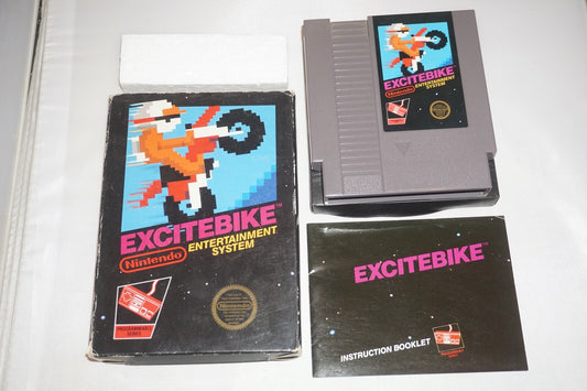Excitebike HANGTAB No Rev A (Nintendo NES) Complete in Box CIB #3