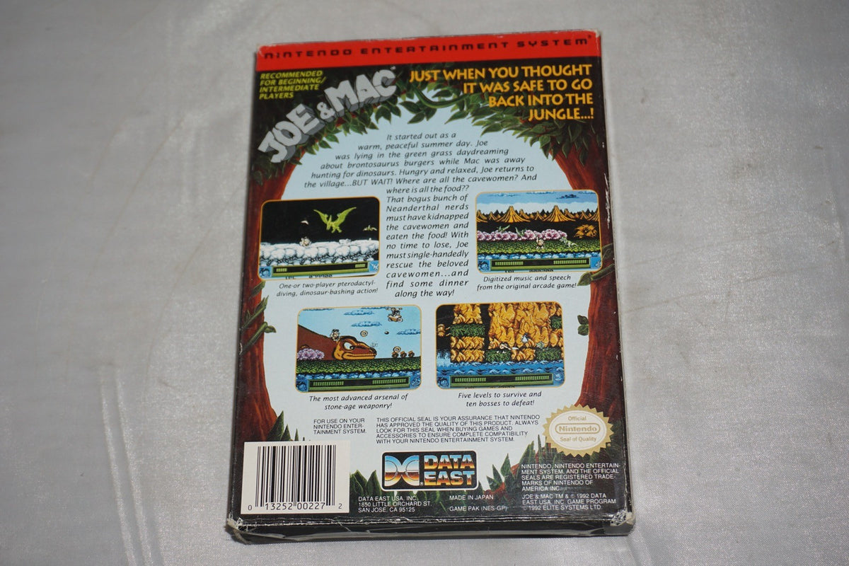 Joe & Mac 1 (Nintendo NES) Complete in Box CIB