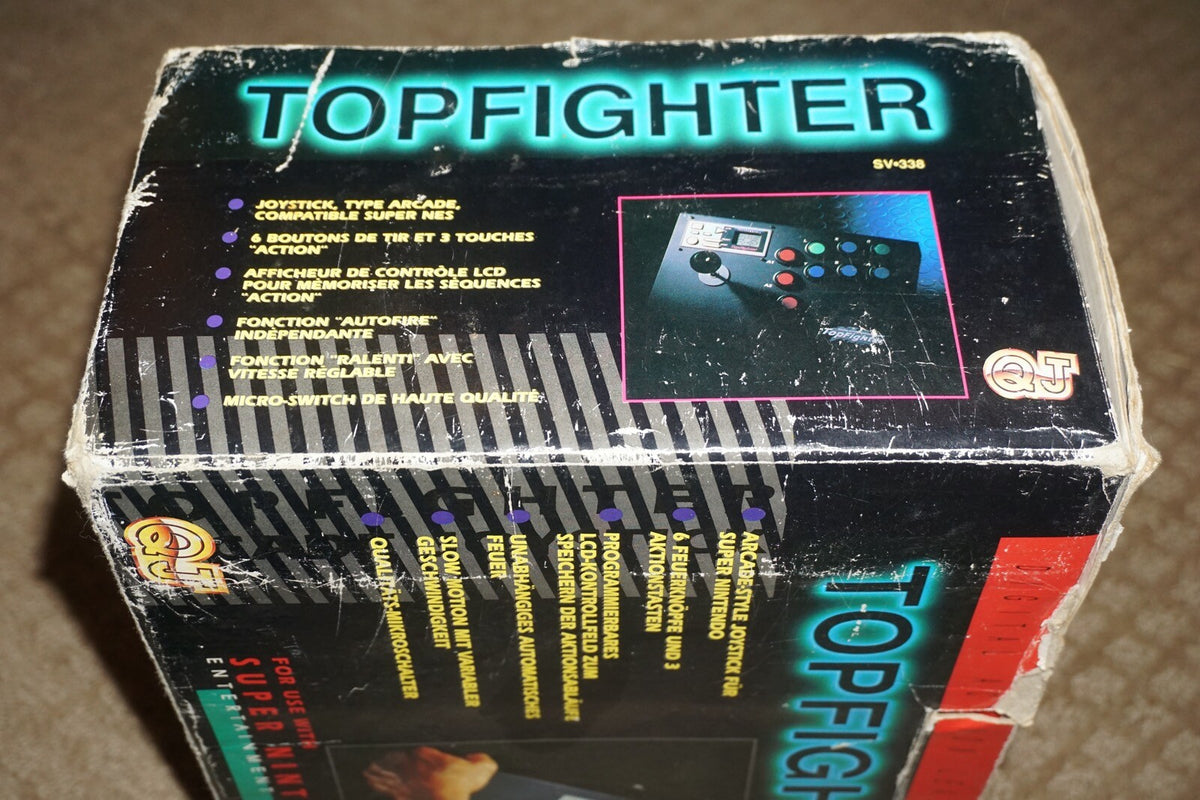 Topfighter Arcade Stick Controller (Super Nintendo SNES) Complete in Box CIB