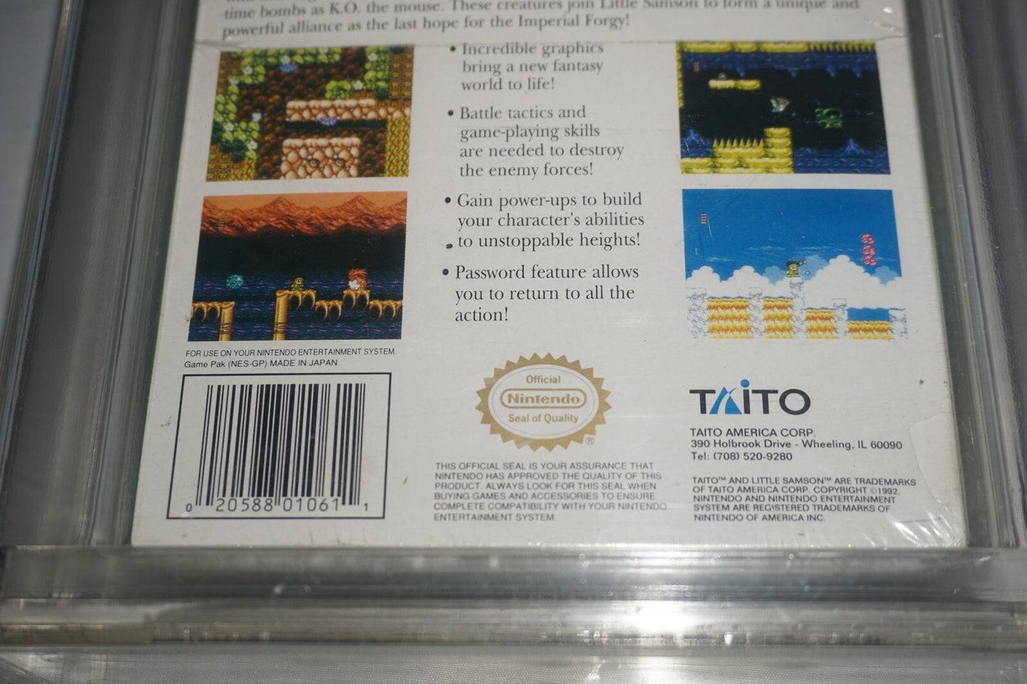 Little Samson (Nintendo NES) 8.0 B NEW Sealed