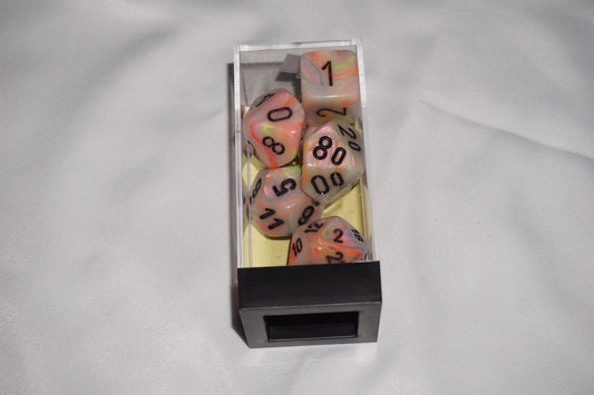 Chessex 22442 Festive Circus / black Mega-Hedral CHX Dice Set NEW Sealed