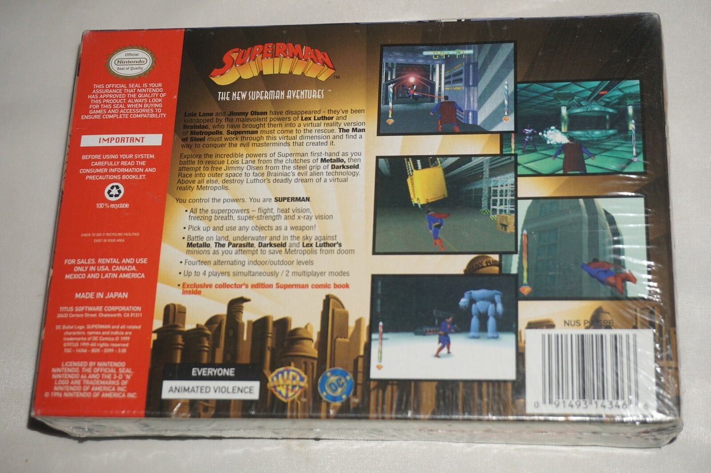 Superman 64 (Nintendo 64 N64) NEW in Box Factory Sealed