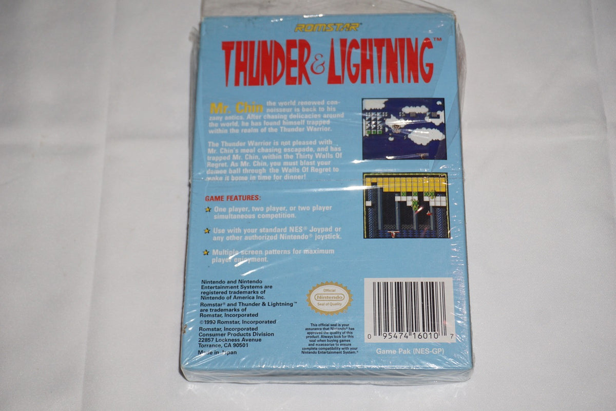Thunder & Lightning (Nintendo NES) Complete in Box CIB