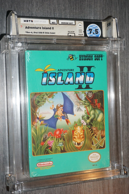 Adventure Island II 2 (Nintendo NES) Wata 7.5 B+ NEW Factory Sealed