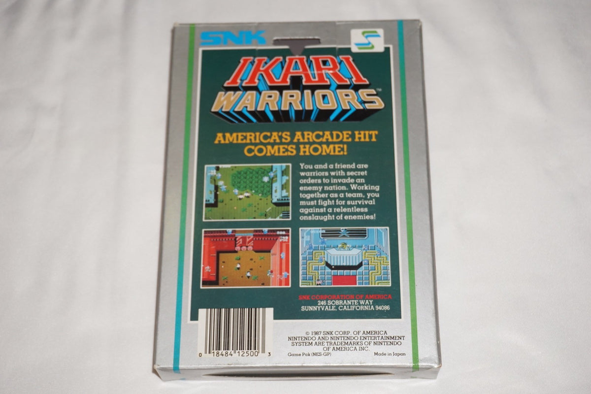 Ikari Warriors 1 Hangtab 5 Screw (Nintendo NES) Complete in Box CIB