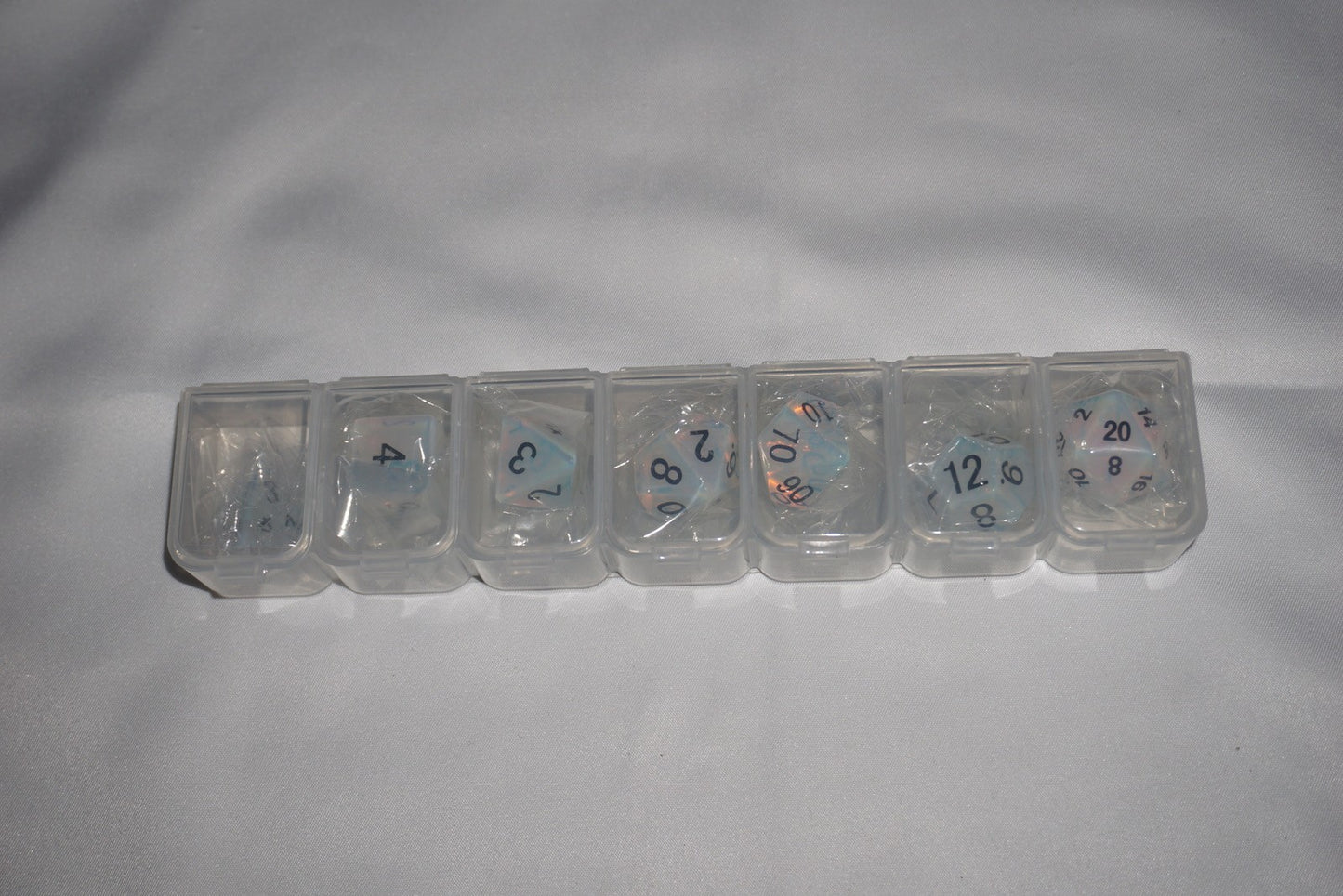 Mdg Hand Crafted 16mm Opalite Stone Dice Set 102 Dice Set NEW