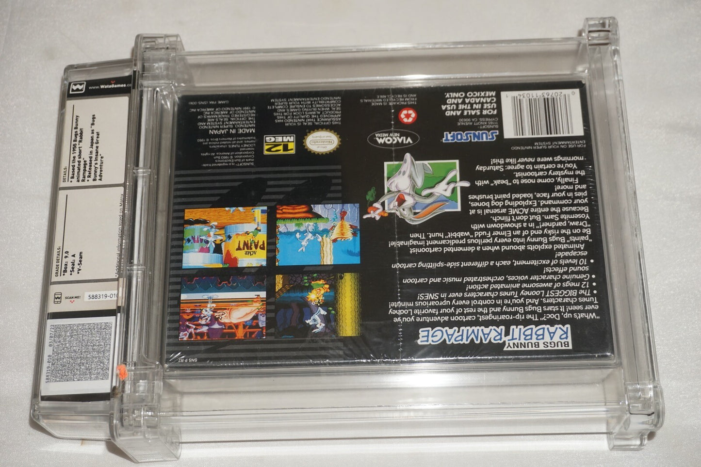 Bugs Bunny Rabbit Rampage (Super Nintendo SNES) NEW Sealed WATA 9.0 A