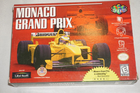 Monaco Grand Prix (Nintendo 64 N64) Complete in Box CIB