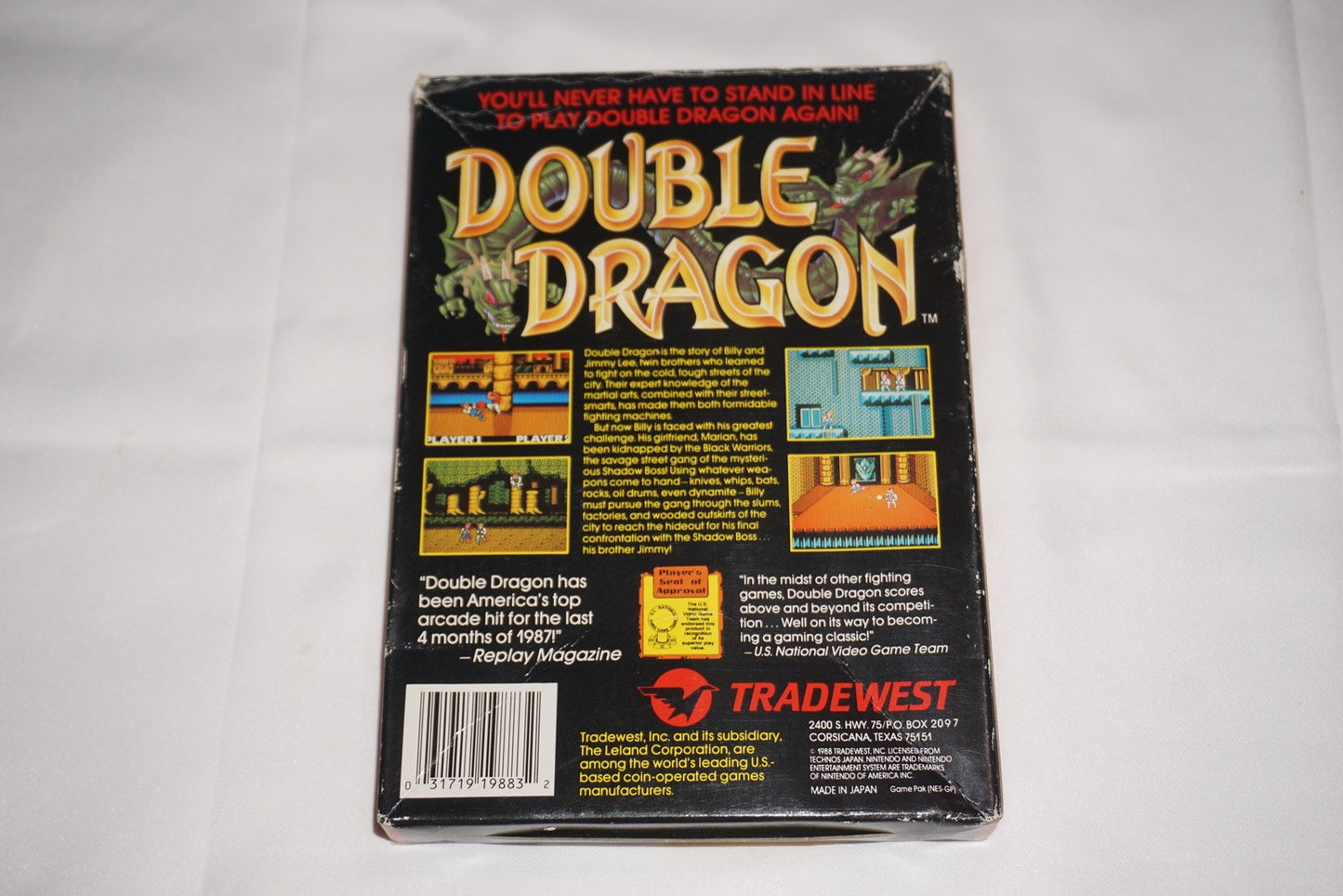 Double Dragon 1 (Nintendo NES) Complete in Box CIB