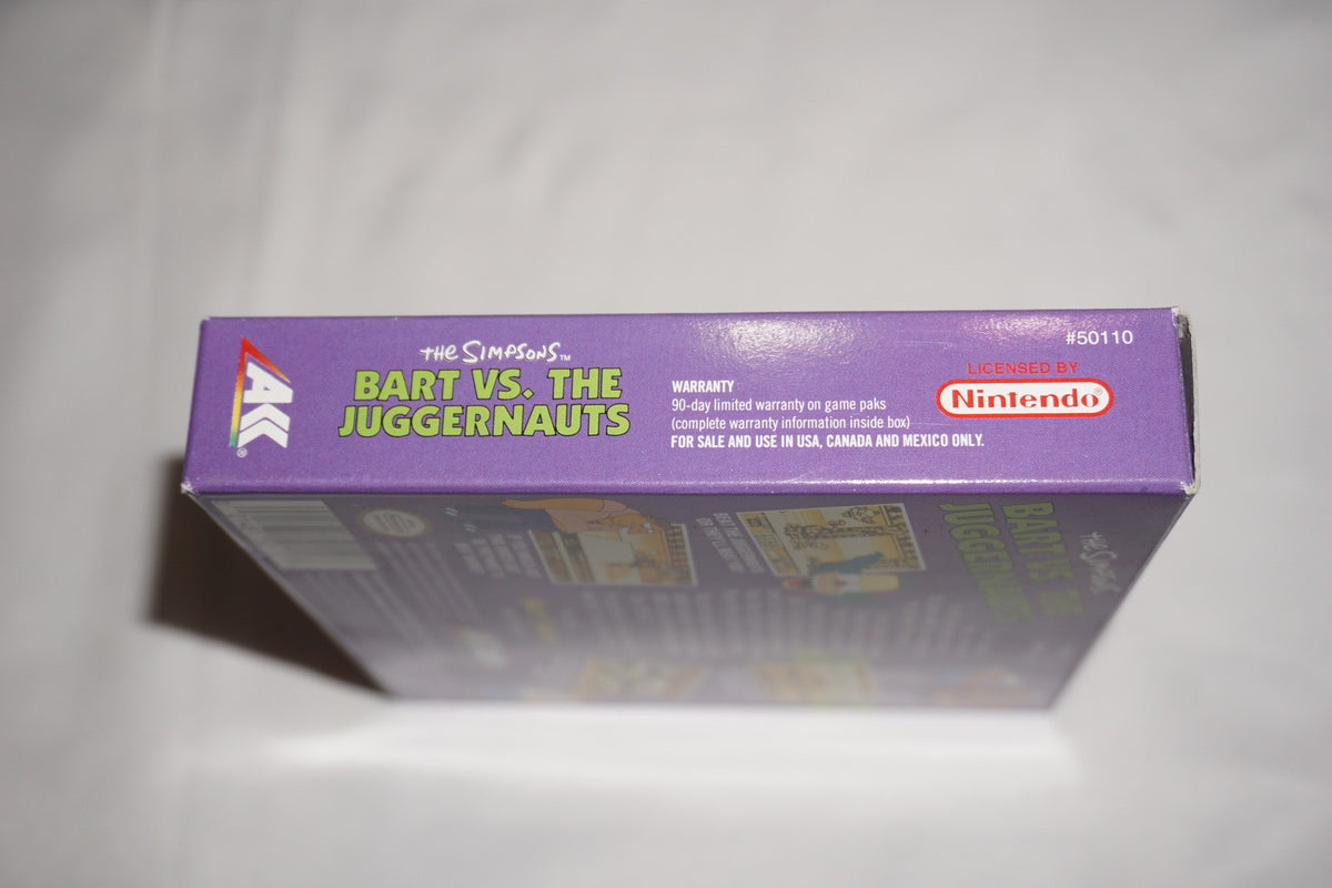 Simpsons Bart vs Juggernauts (Nintendo Game Boy Gameboy) Complete in Box CIB