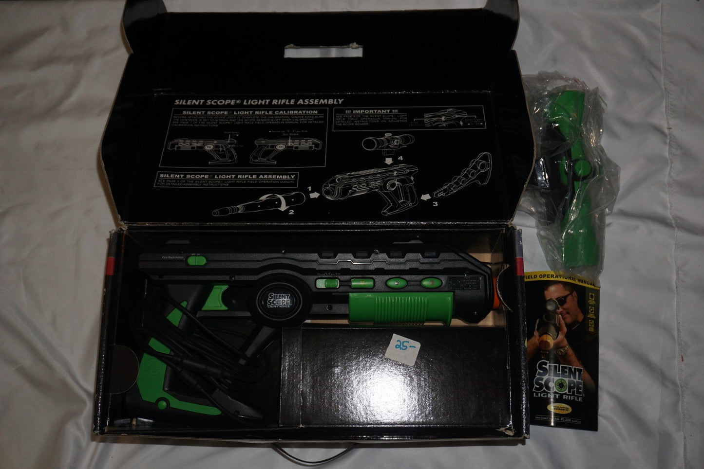 Silent Scope Light Rifle Gun (Microsoft Xbox) Complete in Box w/ Game Bundle
