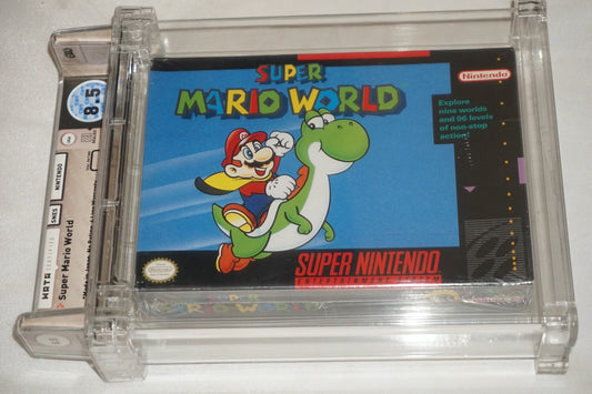 Super Mario World Original Super Nintendo SNES NEW Sealed WATA 8.5 A First Print