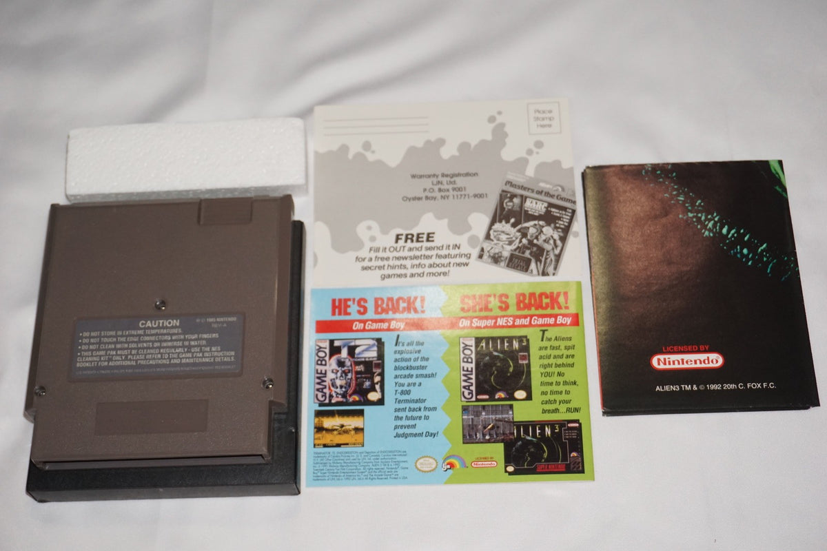 Alien 3 (Nintendo NES) Complete w/ Reg Poster CIB