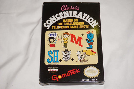 Classic Concentration (Nintendo NES) Complete in Box CIB