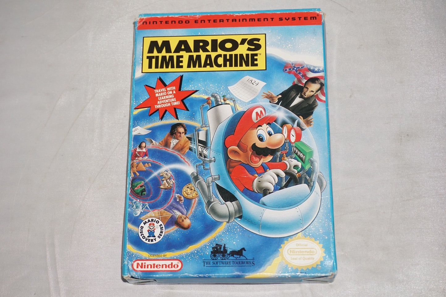 Mario's Time Machine (Nintendo NES) Complete in Box CIB