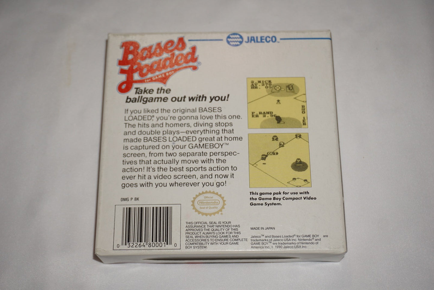 Bases Loaded (Nintendo Game Boy Game Boy) Complete in Box CIB