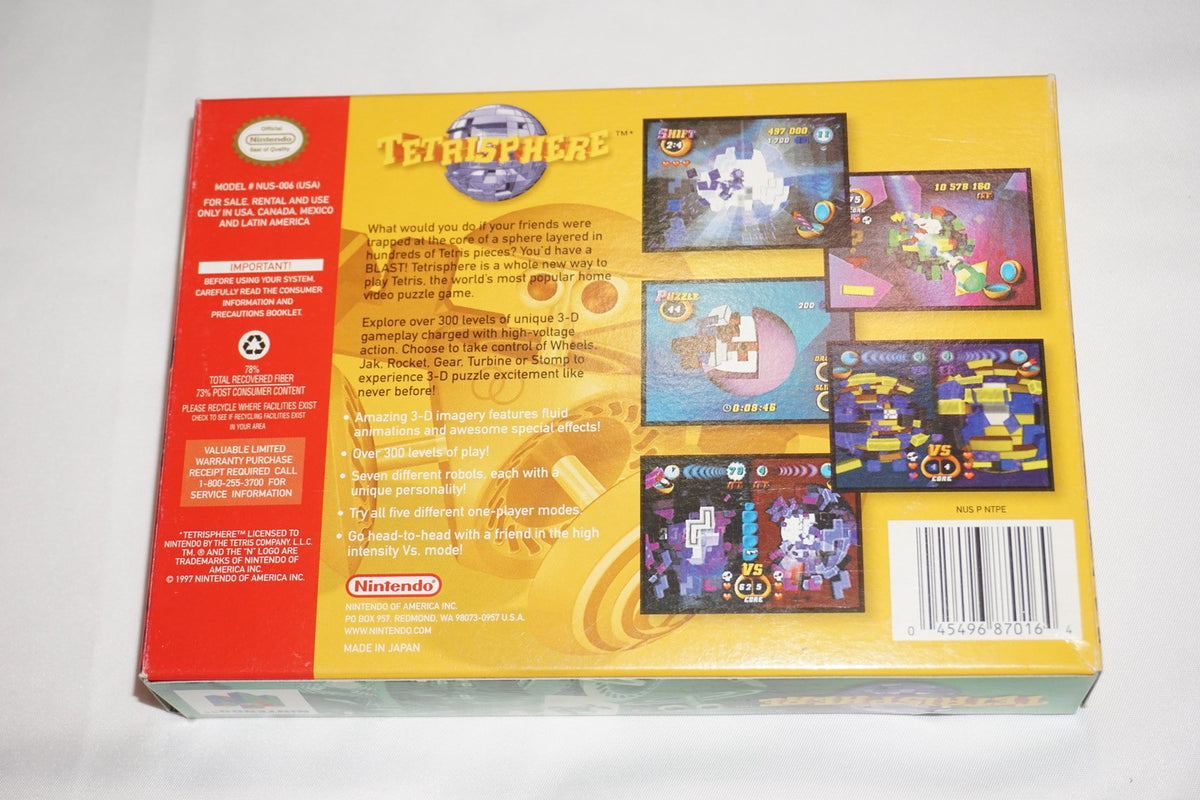 Tetrisphere (Nintendo 64 N64) Complete in Box CIB
