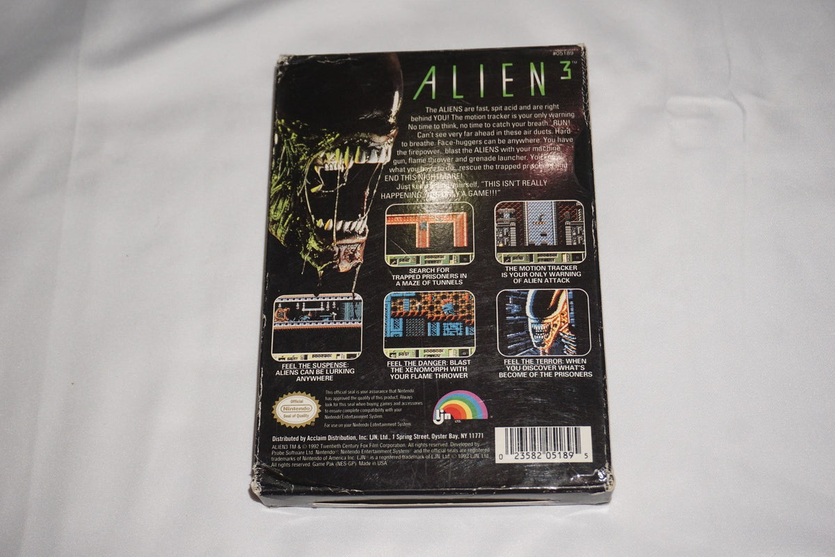 Alien 3 (Nintendo NES) Complete w/ Reg Poster CIB