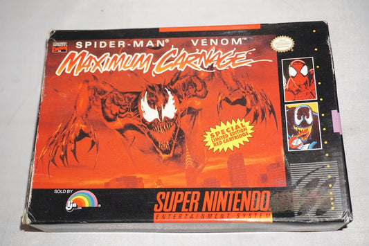 Maximum Carnage (Super Nintendo SNES) Complete in Box CIB