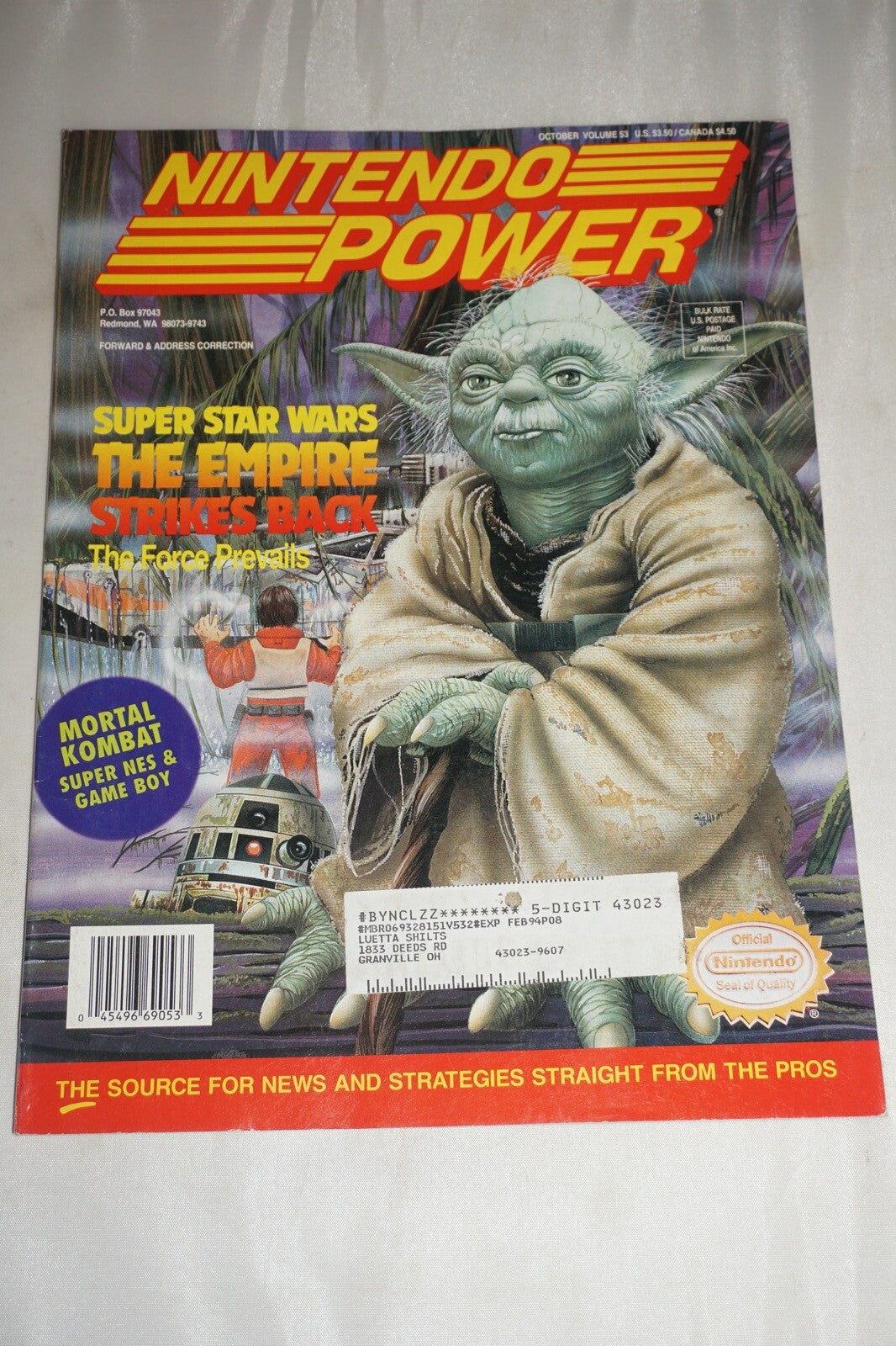 Nintendo Power Vol 53 Star Wars Empire Strikes Back Magazine #1 Poster Cards NM