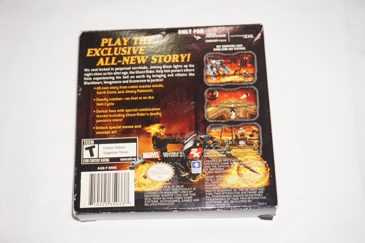 Ghost Rider (Nintendo Game Boy Advance GBA) Complete in Box CIB