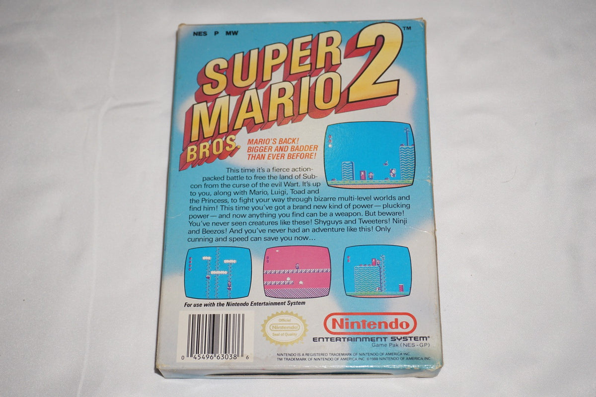 Super Mario Bros 2 (Nintendo NES) Complete in Box CIB