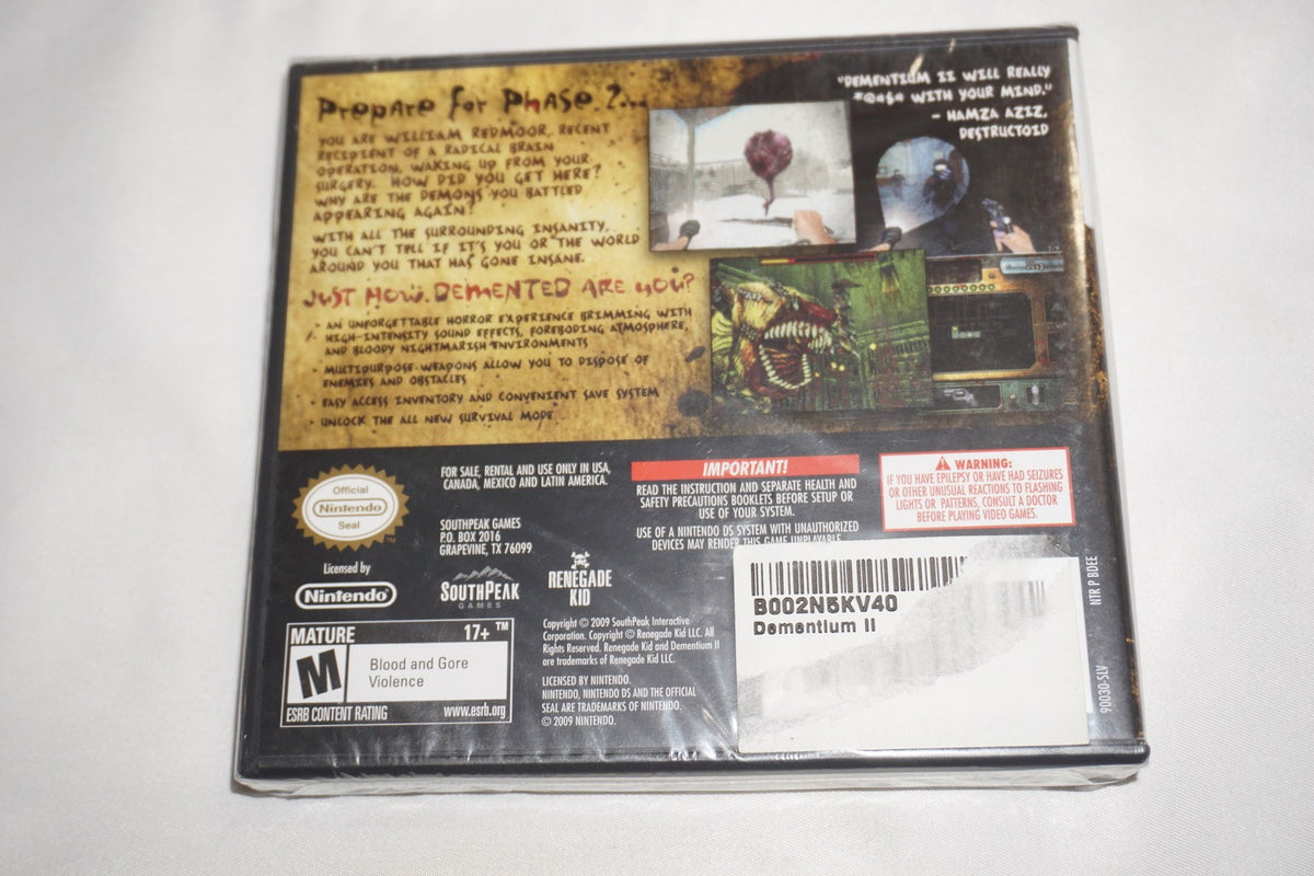 Dementium II 2 (Nintendo DS) NEW Sealed